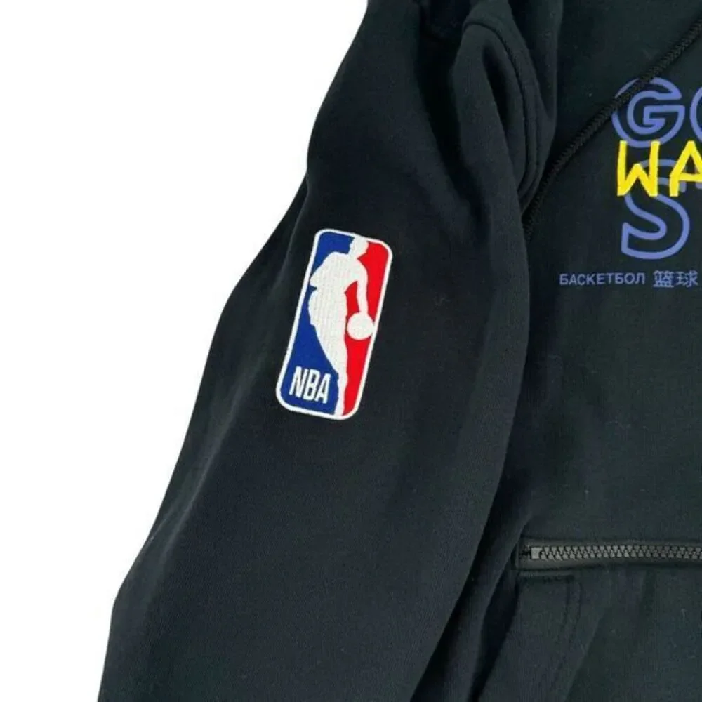 Nike Golden State Warriors Courtside Hooded‎ Embroidered Sweatshirt Zip Pocket